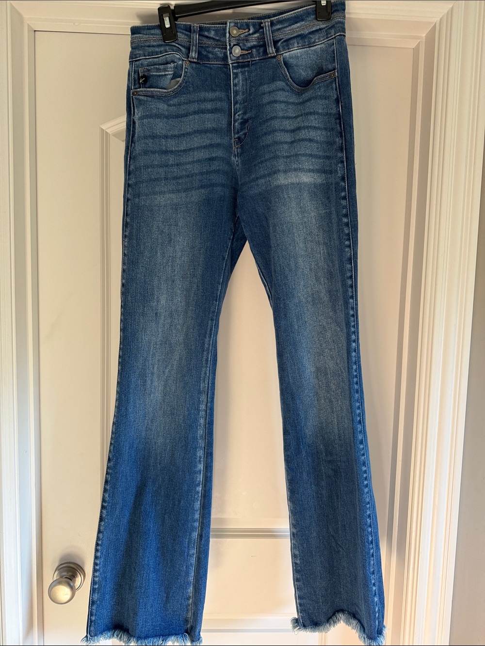 Women's Blue High-Rise Flare Jeans